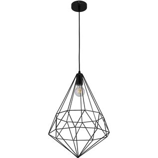 Lampe à Pendentif De Style Rétro En Diamant Noir