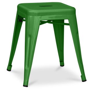 Tabouret Design Industriel - 45cm - Nouvelle Édition - Metalix Vert