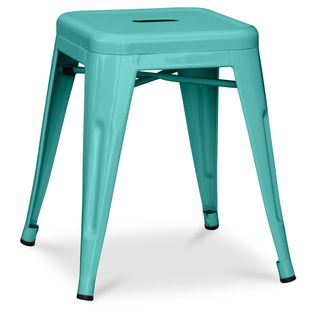 Tabouret Design Industriel - 45cm - Nouvelle Édition - Metalix Vert Pastel