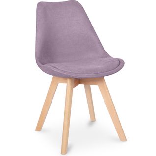 Chaise De Salle à Manger Scandinave Rembourrée  Violet