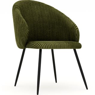 Chaise De Salle à Manger Rembourrée En Velours - Yukon Olive