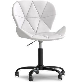 Chaise De Bureau Tapissée En Pu - Winka Structure Noire Blanc