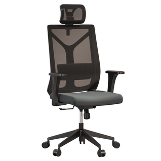 Chaise De Bureau Ergonomique Avec Roulettes Et Accoudoirs - Retor Gris