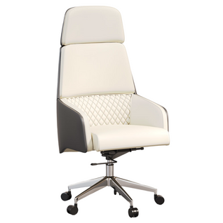 Chaise De Bureau Ergonomique Avec Roulettes Et Accoudoirs - Vista Blanc