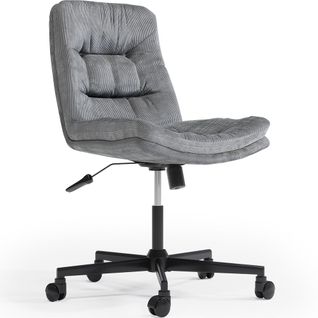 Chaise De Bureau Tapissée - Rotative - Arba Gris Foncé