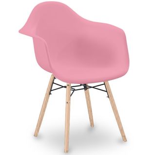 Chaise De Salle à Manger Design Scandinave - Pieds En Bois - Skandiva Rose