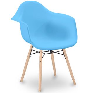 Chaise De Salle à Manger Design Scandinave - Pieds En Bois - Skandiva Bleu