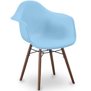 Chaises De Salle à Manger - Design Scandinave - Pieds En Bois Foncé - Skandiva Bleu Clair