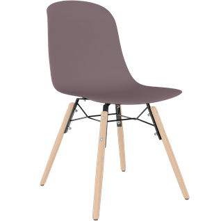 Chaise De Salle à Manger Avec Pieds En Bois Naturel – Style Moderne Et Fonctionnalité -beni Taupe