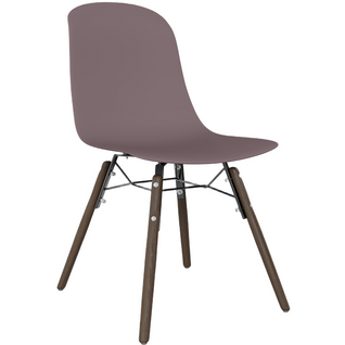 Chaise De Salle à Manger Avec Pieds En Bois Foncé – Style Moderne Et Fonctionnalité - Larof Taupe