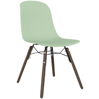 Chaise De Salle à Manger Avec Pieds En Bois Foncé – Style Moderne Et Fonctionnalité - Larof Vert Pas