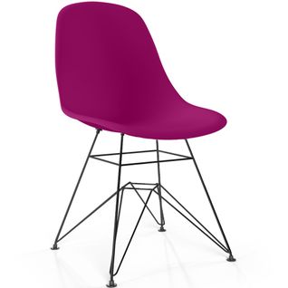 Chaise De Salle à Manger Avec Pieds En Métal – Design Moderne – Brielle  Mauve
