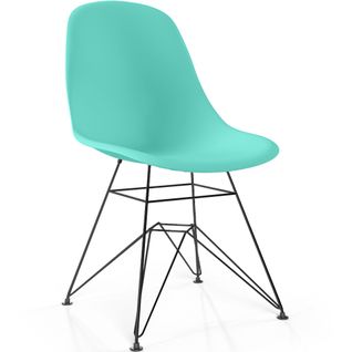 Chaise De Salle à Manger Avec Pieds En Métal – Design Moderne – Brielle  Turquoise