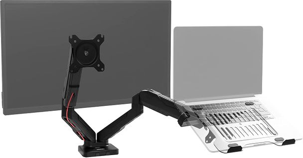 Dmdcl1x1 Support Écran Pour Bureau à Pince Avec Support Ordinateur Portable - Mécanisme à Gaz
