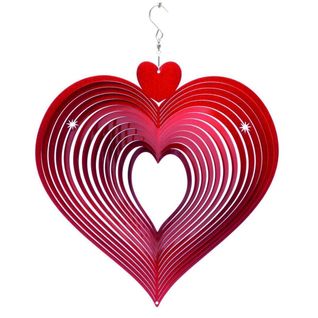 Mobile à Vent Coeur Rouge Grand Modèle