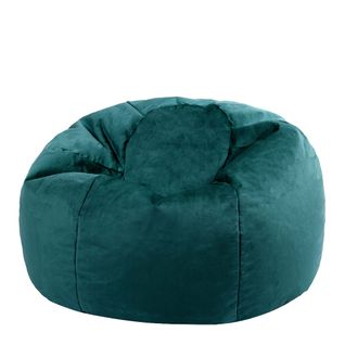 Pouf Aurora Velours Vert Canard, Salon, Chambre, 85 X 85cm