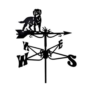 Girouette En Acier Noir Chien Labrador