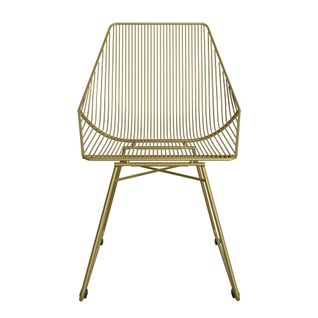 Ellis-chaise De Salle à Manger En Métal Doré