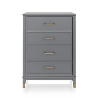 Westerleigh - Commode Avec 4 Tiroirs En Mélaminé Gris Graphite