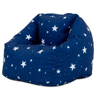 Pouf Fauteuil Poire Enfant Étoile Bleu Marine, Chambre, Salon, Jardin, 55 X 53cm