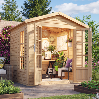 M351fb Cabane En Bois Avec Plancher-l233xp222xh233cm