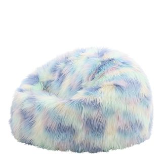 Pouf Icon Fausse Fourrure Licorne, Salon, Chambre, 85 X 85cm