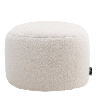 Pouf Iggy En Molleton Bouclette Crème 55 X 55cm