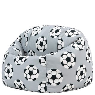 Pouf Fauteuil Poire Enfant Imprimé Football, Chambre, Salon, Jardin, 55 X 53cm
