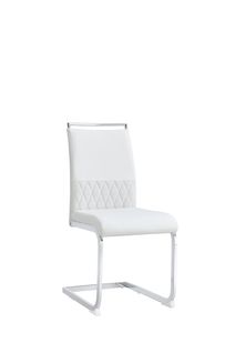 Chaise Lot De 2 Blanc Pu