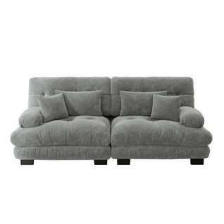 Canapé D'angle Relax -canapé Modulable 2 Places - Cinéma, Salon Et Chambre - Gris