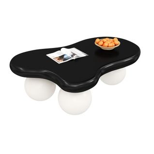Table Basse En Forme De Nuage- Table à Café Avec Éclairage LED - Design à Pieds Ronds - Scandinave