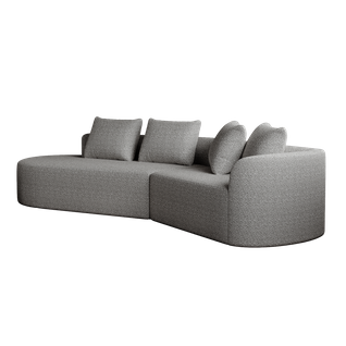 Canapé Modulable - 4 Coussins Décoratifs - Gris Clair