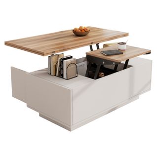 Table Basse Moderne 100 X 50 X 43 Cm - Blanc