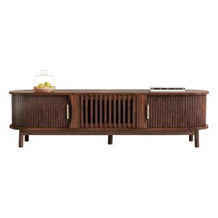 Meuble TV 165cm-meubles De Salon Avec Porte Coulissante-tv 65 Pouces-marron