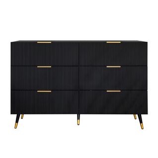 Commode Avec 6 Tiroirs - Noir