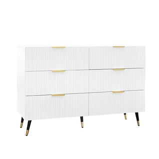 Commode Avec 6 Tiroirs - Blanc
