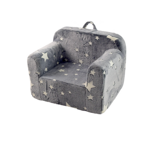 Fauteuil Enfant-avec Poignée De Transport Et Poches Latérales-gris