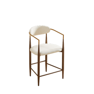 2 Tabourets De Bar Avec Accoudoirs-avec Des Structures Marron-des Coussins D'assise En Tissu-brun