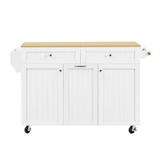 Îlot De Cuisine-espace Repas Extensible-idéal Pour La Cuisine Et La Salle à Manger-blanc