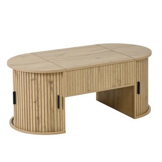 Table Basse à Hauteur Réglable-idéale Pour Le Salon-portes Coulissantes-naturel