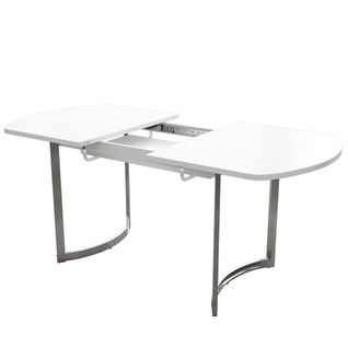 Table à Manger Extensible-table 140/180 X 80 Cm-idéale Pour 4 à 6 Personnes-blanc