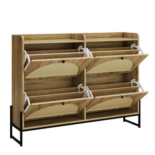 Meuble à Chaussures Avec 4 Tiroirs En Bois