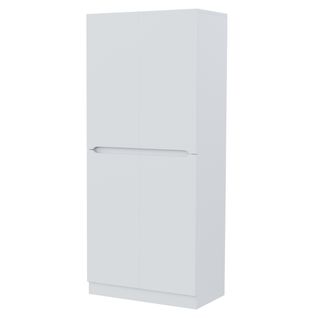 Armoire Avec 4 Portes Et 4 Compartiments Blanc