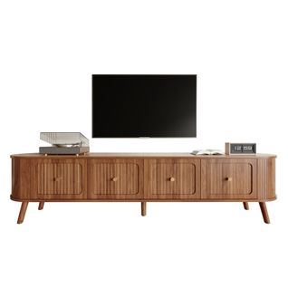 Meuble TV L.180cm Avec 4 Portes Marron