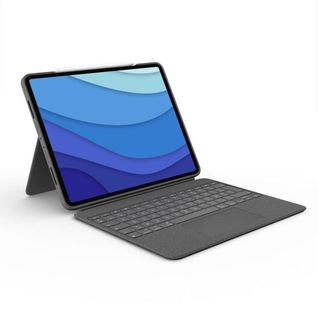 Etui Clavier Rétroéclairé Avec Pavé Tactile Pour iPad Pro 12,9"  Combo Touch Gris