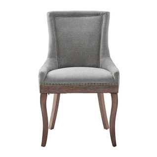 Chaises De Salle à Manger, Lot De Deux, Avec Coussins D'assise En Tissu Épais, Gris