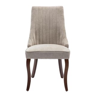 Ensemble De Salle à Manger, 2 Pièces, Revêtement En Tissu Doux Avec Pieds En Bois Massif, Lin, Beige