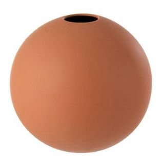 Vase Design "boule Céramique" 25cm Rouille