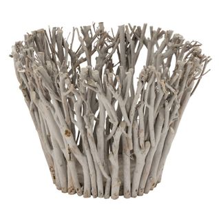 Bougeoir Design En Bois "branches" 38cm Gris