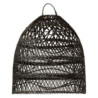 Abat-jour En Rotin "vague" 43cm Noir